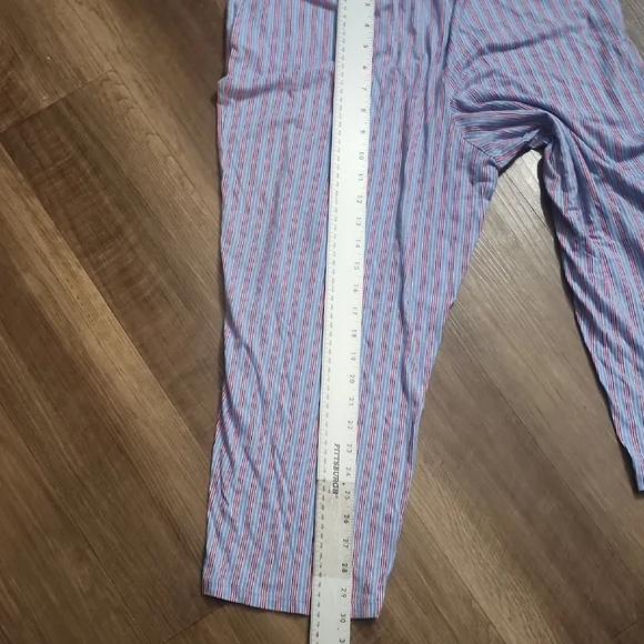 Lauren Ralph Lauren Black Label Striped Pajama Set Pink Blue RL Logo Lounge - Picture 13 of 17